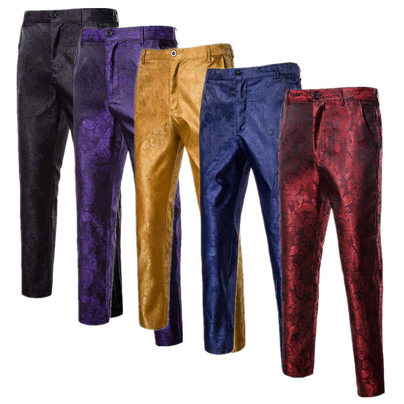 Men'S Dress Pants Fashion - New Men Business Jacquard Suit Pants
