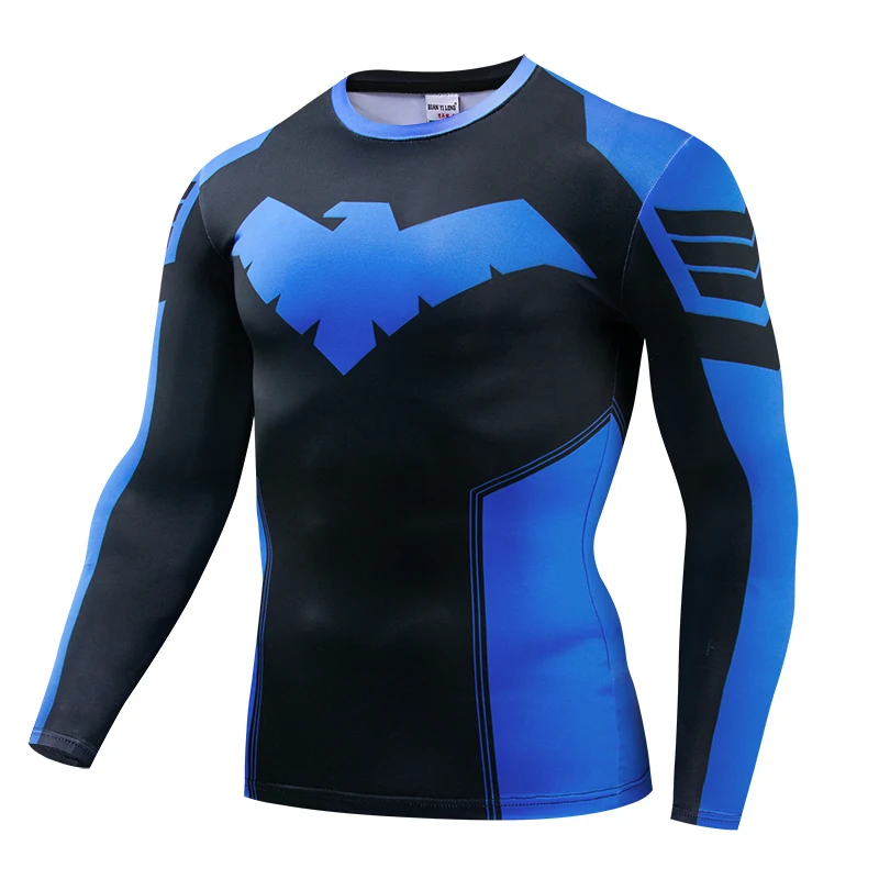 Men Fashion Upper - Compression T-Shirts Sportswear Gym Rash Guard