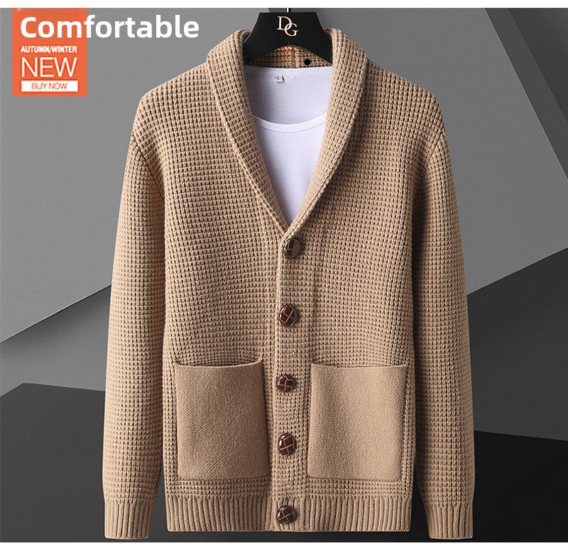 Mens Fashion Mullet - High-End Luxury Knit Jacket, New Style