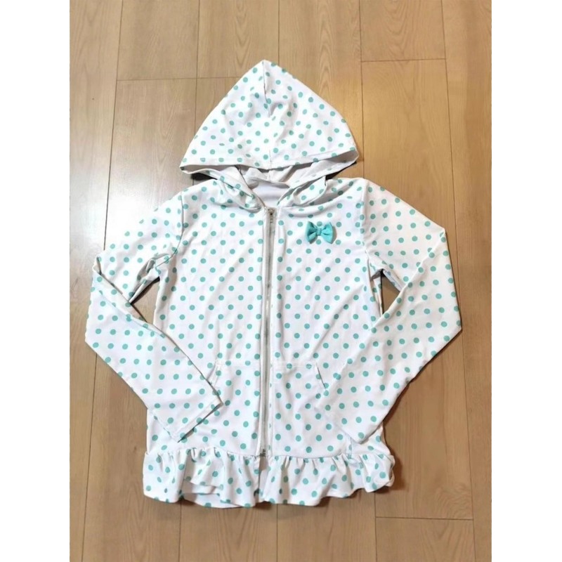 Mens Fashion Zip Up Hoodies - European and American sweet girl white