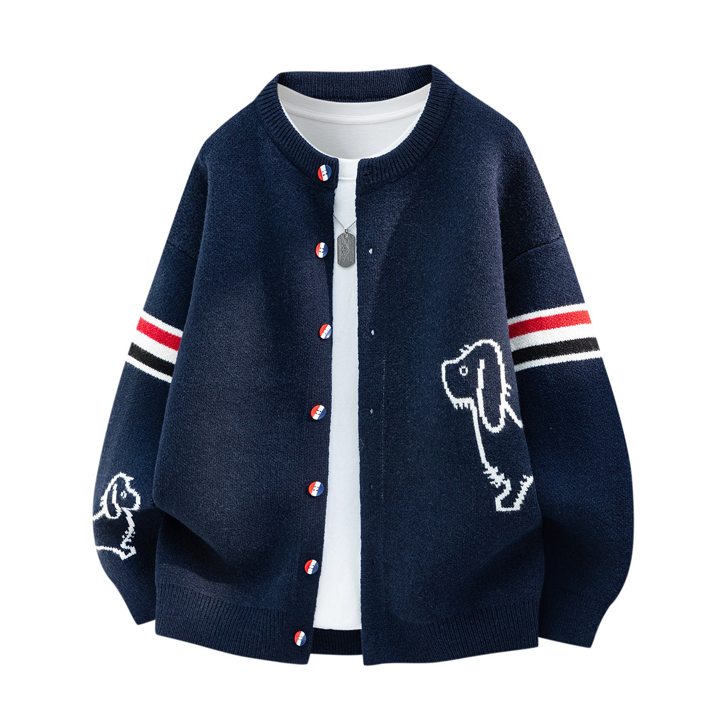Mens Fashion Mullet - Fashion Brand knitted cardigan men's autumn