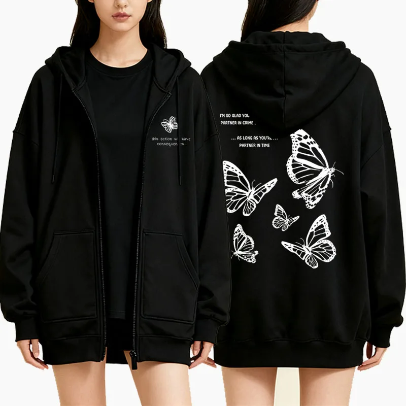 Mens Fashion Zip Up Hoodies - Life Is Strange Print Zipper Hoodie