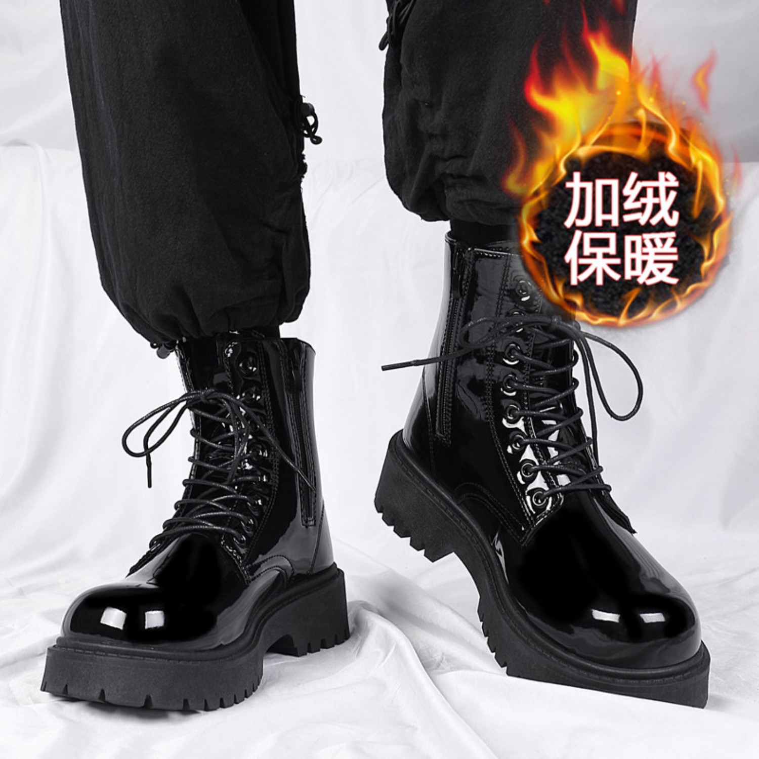 Men's warm plush high-top boot - Men'S Fashion For 45 Years Old review and price