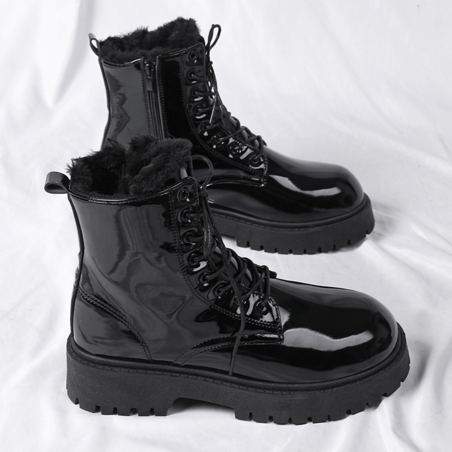 Men's warm plush high-top boot - Men'S Fashion For 45 Years Old review and price