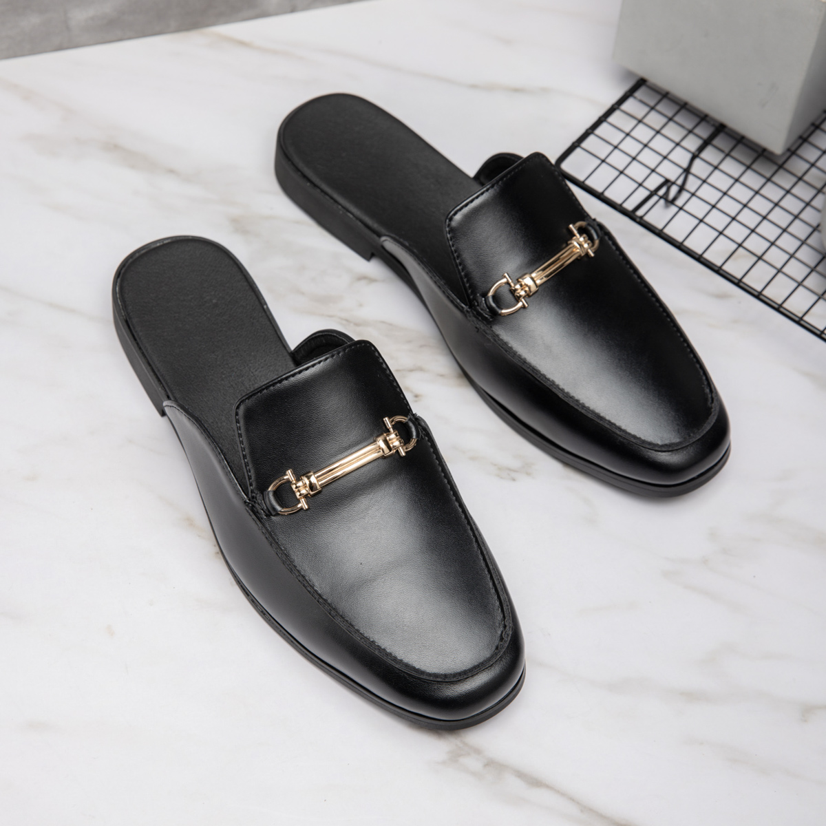 Casual Mules Men Leather Loafe - Mens Fashion Mullet review and price