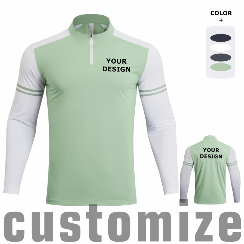 Custom DIY Long-sleeved Half-z - Men Fashion Upper review and price