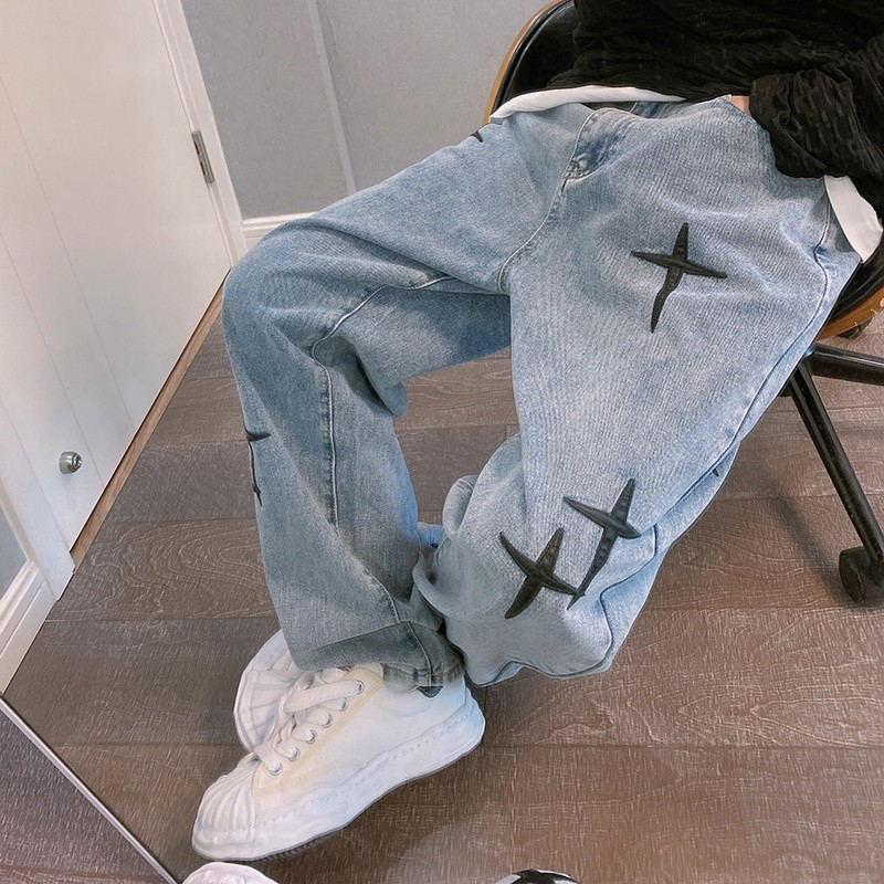 Prints Jeans Men 2023 New Stre - Men'S Fashion With Baggy Jeans review and price