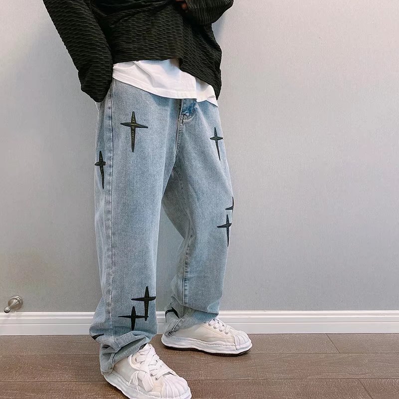 Prints Jeans Men 2023 New Stre - Men'S Fashion With Baggy Jeans review and price