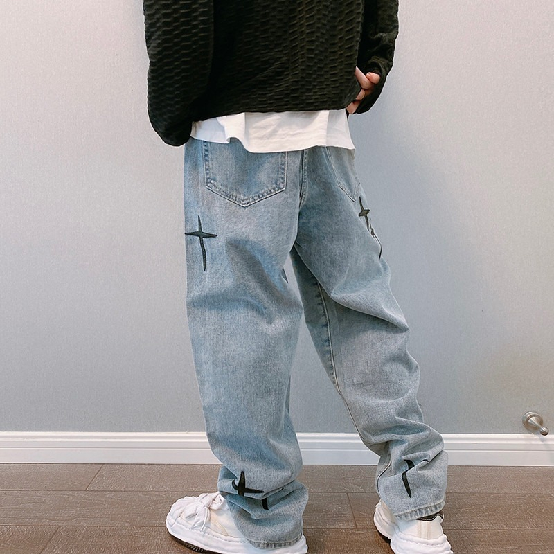 Prints Jeans Men 2023 New Stre - Men'S Fashion With Baggy Jeans review and price
