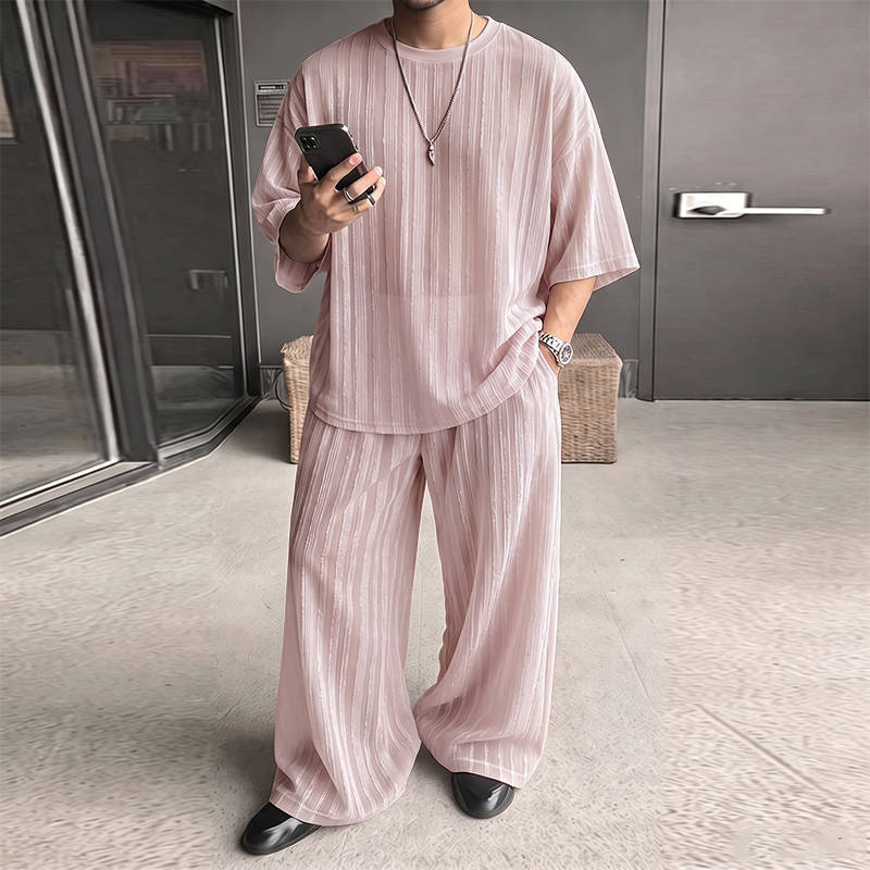 INCERUN Men's Sets Striped See - Men'S Fashion Advice review and price