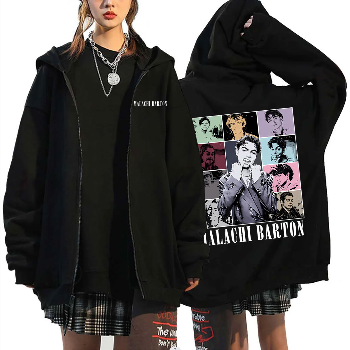 Malachi Barton Graphic Zipper  - Mens Fashion Zip Up Hoodies review and price