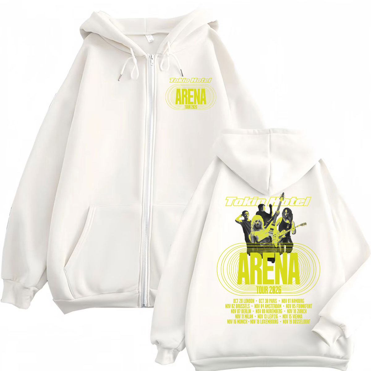 Tokio Hotel Arena Tour 2026 Zi - Mens Fashion Zip Up Hoodies review and price