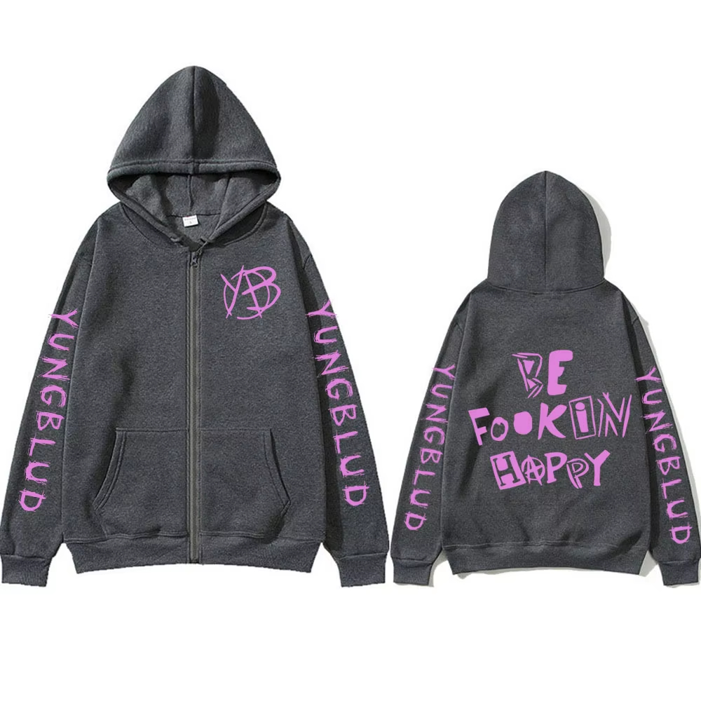 Rock Singer Yungblud Be Fookin - Mens Fashion Zip Up Hoodies review and price
