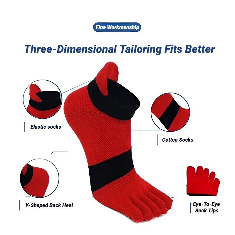 Man Toe Sport Socks Mesh Busin - Socks Ankle Men review and price