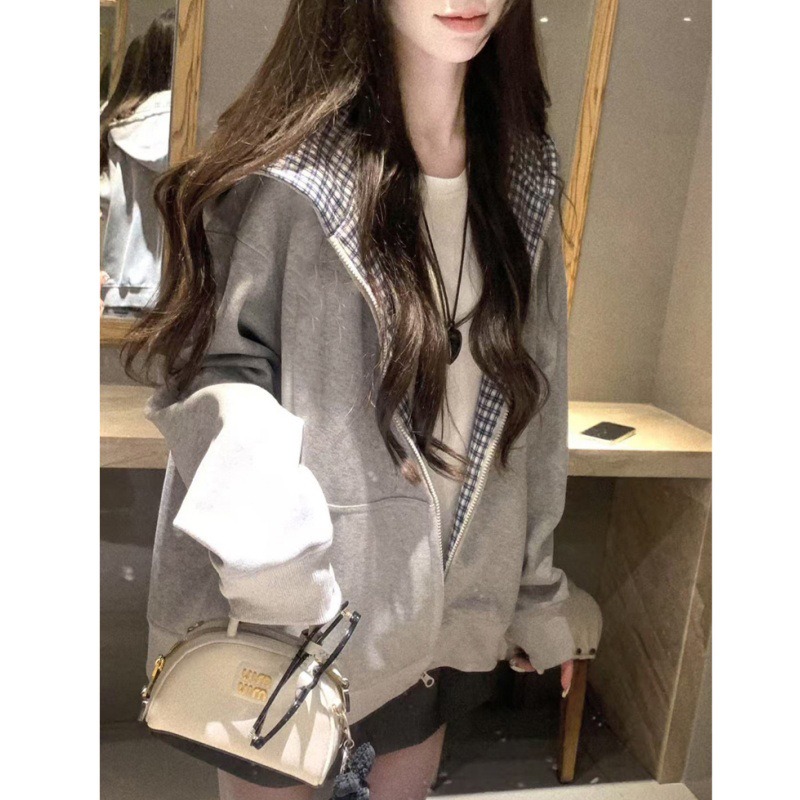 2026 Autumn New Plaid Lining S - Mens Fashion Zip Up Hoodies review and price