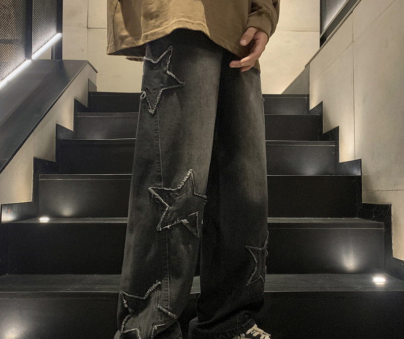 New Fashion Five-pointed Star  - Men'S Fashion With Baggy Jeans review and price