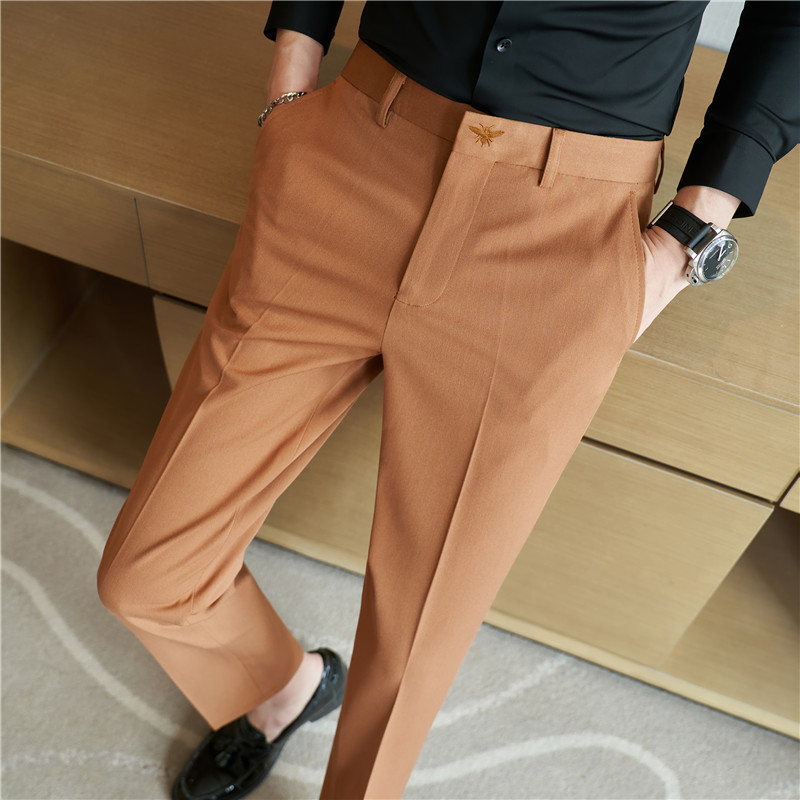 Autumn Mens Fashion Embroidere - Men'S Dress Pants Fashion review and price