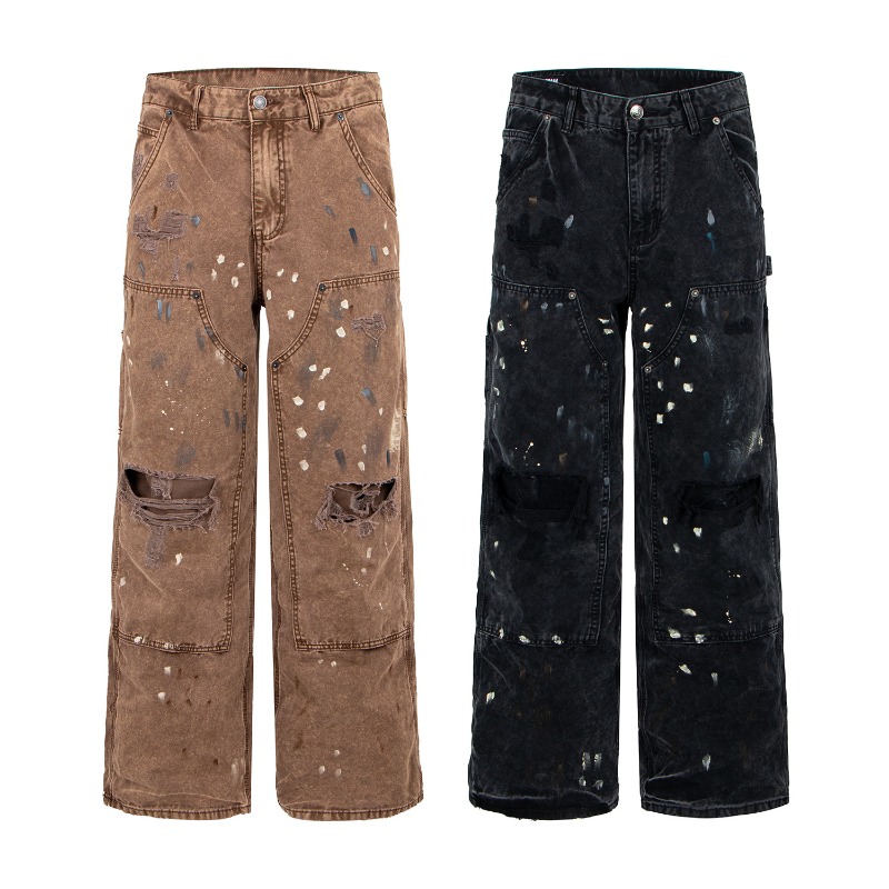 American Retro High Street Rip - Men'S Fashion With Baggy Jeans review and price
