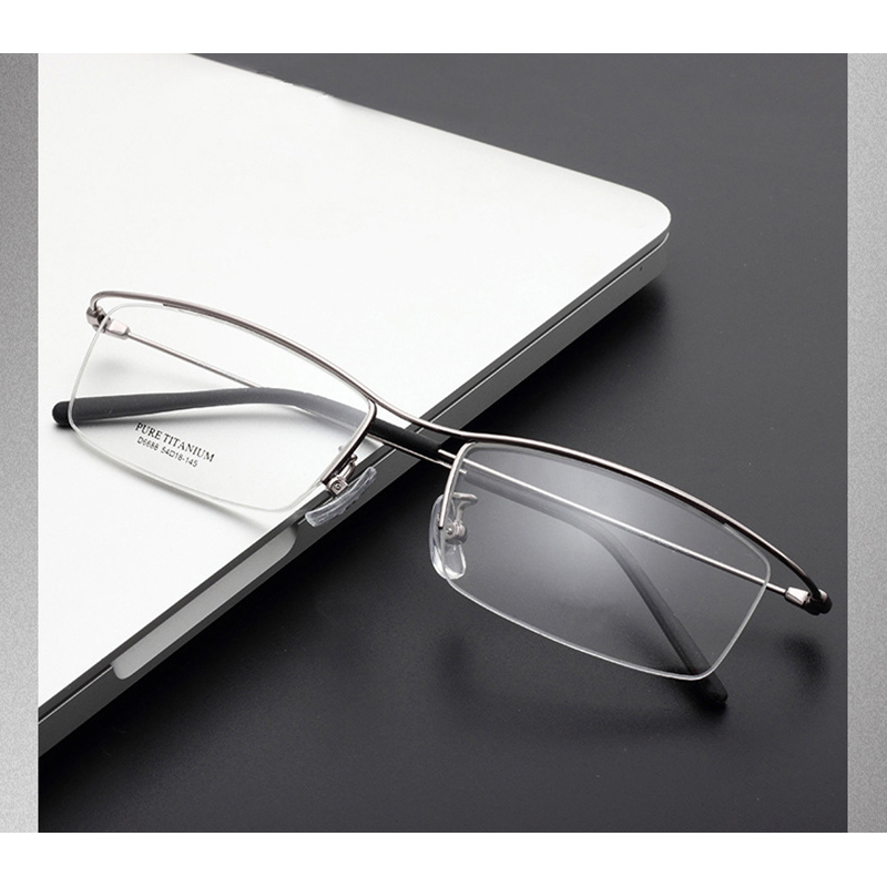 Browline Half Rim Titanium Met - Mens Fashion Reading Glasses review and price